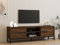 Hanah Home Elegante Soporte para TV de Nogal, 160 cm x 50 cm x 40 cm, 100% melamina revestida, 18 mm de Grosor | Wall Mountable, Multiple Shelves, Almacenamiento Adicional