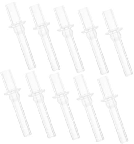 JOINPAYA 10pcs Liquid Silicone Straw Nozzle Replacement Long Reusable Detachable Boys and Girls Straw Tips for Water Bottle Sippy Cup Accessory