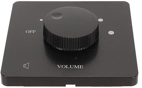 Yosoo Health Gear 50W Wall Mounted Volume Control, 5 Gears Volume Controller for Home Speakers, Flush in Wall Plate Rotary Volume Control Knob (Black)