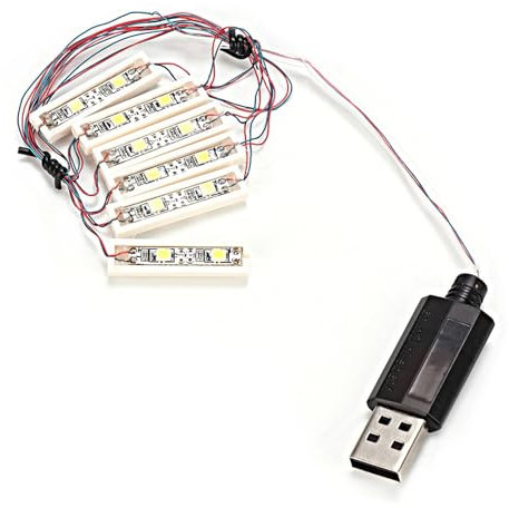Culnflun LED-Downlights, 6 Weiss kompatiblen Bausteinleuchten, LED-Spielzeug-Lichtleiste USB Powered Brick White, LEDs Klemmbausteine Lichtdekoration DIY Baustein 100% kompatibel mit Lego-Steinen