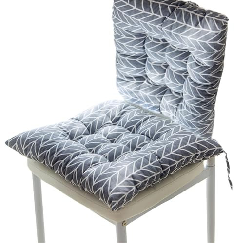 AOPEZIA 2/4er Set Sitzkissen, Leinen Karierte Stuhlkissen mit Bänder, Auflage Sitzauflage Gartenstuhlkissen für Innen und Außenbereich Quadratisches Sitzpolster Kissen für Sofa Büro Stuhlauflage(Dark