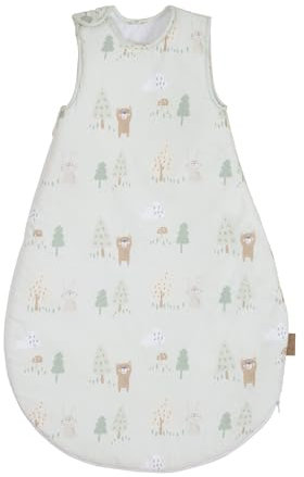 roba Gigoteuse Woodland Buddies 90 cm - Sac de Couchage Toutes Saisons en Coton - Respirant & Confortable - sans Manches avec Fermeture Éclair - Design Animaux de la Forêt - Vert Pastel