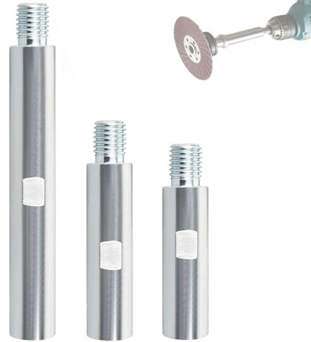 Laexepelle 5/8-11 Angle Grinder Extension Shaft Connecting Rod with Grinder Adjustable Spanner Wrench Flange Nut Set for Bosch Milwaukee Dewalt Makita Metabo Ryobi Black Decker (3+4+5.5) (Rod)