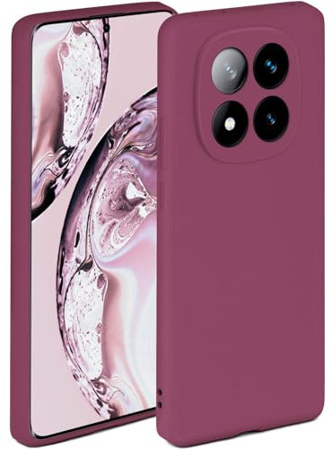 ONEFLOW Soft Case für Redmi Note 14 Pro+ 5G Hülle aus Silikon mit Kameraschutz, Silikonhülle mit erhöhtem Schutz fürs Display, Backcover Schutzhülle, weiche Handyhülle, Pflaume