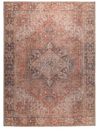 Vintage Teppich - Liva Kashan Terrakotta | Waschbar - 115x170cm | Polyester - Machine woven - Medallion - Oriental - Living room