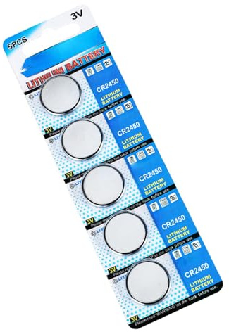 CR2450 Lithium-Knopfzellenbatterien, 3 V, hohe Kapazität, 550 mAh, CR2450-Batterien für digitale Geräte, 5 Stück