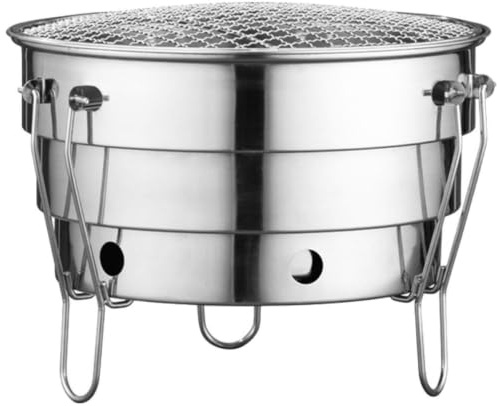 Portable Charcoal Grill Stainless Steel for Outdoor Barbecue
