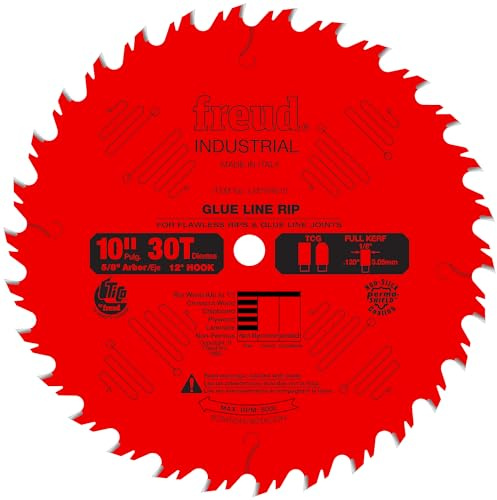 Freud LM74R010 Industrie-Kleberlinie, 25,4 cm x 30T | Premium TiCo LM74R010 Hartmetall-Rippmischung für maximale Leistung, Perma-Shield-Antihaftbeschichtung