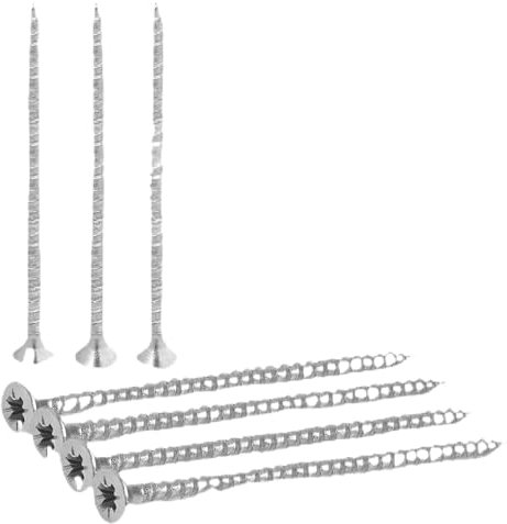 4X60mm (5/32”X2-3/8) Wood Screws (100pcs) – Commercial-Grade Heavy Duty Zinc-coated Steel Countersunk Pozi-drive Head Screws for all types of Wood