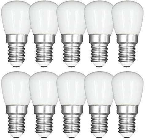 WULUN Bulbo 3W de refrigerador LED E14, equivalente a bulbo halógeno de 30w, 220-240v ac, adecuado para la temperatura de funcionamiento del refrigerador, (blanco frío)