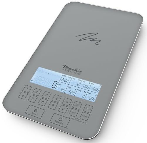 NUTRA TRACK Mackie Scientific MINI Digital Precision Food Scale calorie, carbohydrate, fat, salt, protein, cholesterol and fibre intakes
