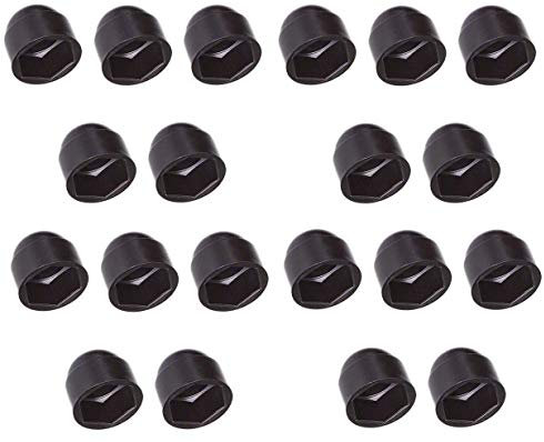 20x SCHUTZKAPPEN M5 BIS M30 SCHWARZ HUTMUTTERN SECHSKANTSCHRAUBEN ABDECKKAPPEN FÜR SCHRAUBE KAPPE AUTO MÖBEL ABDECK MUTTERN (M10 / Hex 17mm)