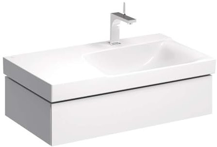 Geberit Xeno 2 Waschtischunterschrank mit Siphonausschnitt rechts, 880x220x462mm, 1 Schublade, 500.514.01.1, Farbe: weiß/lackiert hochglänzend