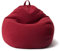 Lumaland Sitzsack Comfort Line | Indoor Beanbag 80x90x50cm mit mehr als 1,5 Mio. anpassbaren EPS-Perlen | Weiches & Komfortables Bodenkissen | Sessel für Kinder & Erwachsene | 185 L Volumen [Rot]