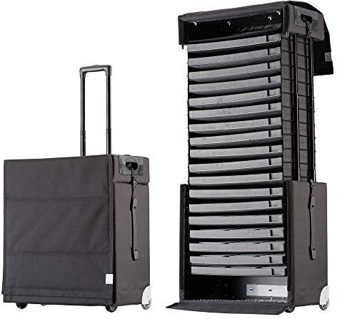 Pull Up Samplecase 62L Avantgarde - Vertreterkoffer/Musterkoffer/Präsentationskoffer für bis zu 270 Brillen - Ausziehbarer Koffer mit patentierter Pull Up Technik