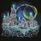 DIAMOND DOTZ CD238000910 - Original 5D Diamond Painting Set Mond über Hogwarts, Harry Potter Kreativset mit 32.400 Diamant Mosaiksteinen, Malset 52 x 52 cm, DIY für Erwachsene und Kinder ab 8 Jahren