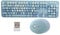 Goshyda Wireless Keyboard and Mouse Set, 2.4Ghz 104 Keys Retro Typewriter Style Office Desktop Mechanical Keyboard Mice Combo with Multimedia Button(blue)