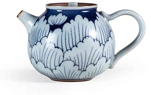 Teapot Blue-and- White Teapot Japanese Stoneware Cup Kung Fu Tea Household Ceramics Queen Sancai Cup Ceramic Tea Pot Tea Set Teapot Kettle (Color : Teapot)