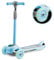 Ricokids LED Scooter Kinderroller Cityroller Tretroller Klappbar 3 Räder LOCO (hellblau)