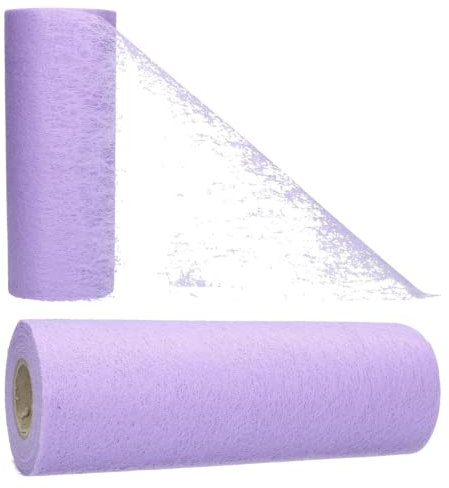 AmaCasa Vlies Tischband Tischläufer für Hochzeiten, Kommunionen, Taufen und Allen Feierlichkeiten Maße: 17,5cm/25m Rolle (Flieder, Vlies)