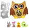 Bymivofun 3D Oster Stanzbögen, Hasen Eier Stanzformen, Oster Stanzschablonen Set, für Scrapbooking, Fotopapier, Karten, Bastelprägung, DIY-Herstellung (Eule)