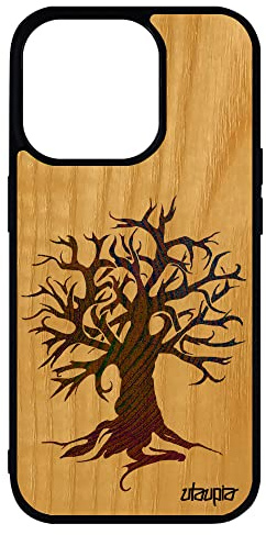 utaupia Stoßfeste Schutzhülle für iPhone 14 Pro Max, Holz, Silikon, Baum, 512 GB, Zen, Natur, Kunst, Schwarz, Telefon, Gelb, Eco-Gel