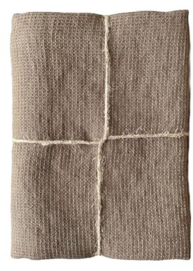 JOWOLLINA Feines Waffelpique Badetuch Saunatuch Leinen Stonewashed (Safari, 70x140 cm)