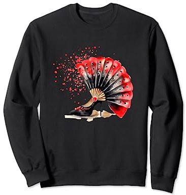Flamenco Shoes Spanish Dancer High Heels black Dance Pumps Sweatshirt