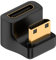 QIANRENON 8K Mini HDMI U Förmig Winkel Adapter UHD2.1 Mini HDMI Stecker auf Mini HDMI Buchse 180 Grad Unten Display Anschluss, LED Licht, für Digitalkamera Tragbare Camcorder Tablet PC (Vorderseite)