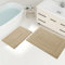 Homaxy Mikrofaser Badezimmerteppich Set 2 teilig rutschfest Waschbar Badematte Set Weiche Badteppich Set Wasserabsorbierend Badvorleger für Badezimmer - 40x60 cm+50x76 cm,Beige