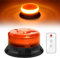 LED Warning Light Wireless 12V with Remote Control, Yellow Battery Flashing Beacon Magnet 9 Modes Flashing with car Charging Cable and USB Cable for car Truck Tractor Golf cart SUV