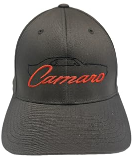 1969 Camaro Silhouette bestickte Mütze - Offiziell lizenzierte Chevrolet Cap Grau, GRAU, Einheitsgr��e