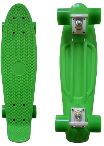 MUWO Cruiser Penny Board Mini Skateboard im Retro-Stil mit PU-Rädern, 55 cm Länge für Anfänger und Profis (grün)