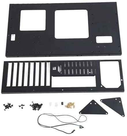 DIY-Computer-Motherboard-Gehäuse-Rack, Offenes Gehäuse-Rack für ATX, M ATX, ITX-Motherboard, Unterstützt 1 SSD, 1 HDD, Motherboard-Chassis-Set