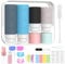 PLUSYES 26 Stück Reiseflaschen Zum Befüllen Silikon Reise Flüssigkeiten Set mit Clear Bag, Reisegröße Behälter mit TSA Genehmigt, Travel Essentials & Reise Gadgets