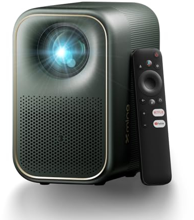 [Google TV/Netflix] Xming Page One Intelligenter Beamer mit WiFi6 und Bluetooth Filmprojektor, offiziell lizenzierter Netflix 1080P-Projektor für Heimkino und Outdoor-Filme, Autofokus,