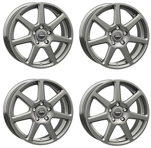 4x AUTEC Felgen Alufelgen TALLIN ECE 7.5x18 ET51 5x112 Titansilber kompatibel mit VW Golf V Golf VII Jetta Golf VIII Golf VI ID.3 Touran