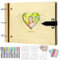 ZEEYUAN Fotoalbum Scrapbooking schwaze Seiten mit Zubehör Fotobuch zum Selbstgestalten Geschenk für Frauen, Freundin