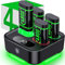 HEYLICOOL 4x4800mWh Rechargeable Battery Pack for Xbox Controller, Fast Charging Xbox Batteries with Charger Station & Light Control