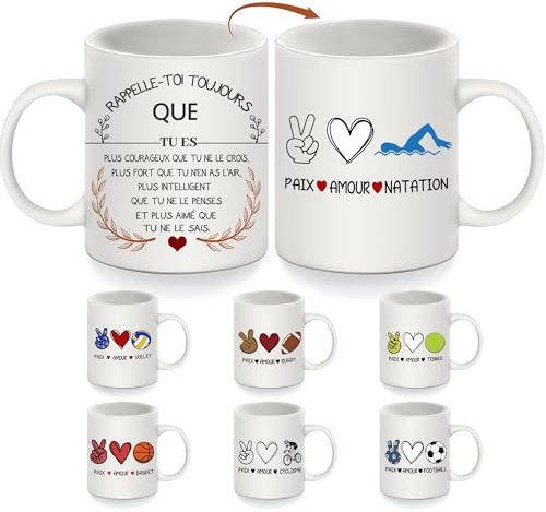 Cadeau d'Inspiration pour les Passionnés de Natation - Tasse pour Femmes, Hommes et Adolescents - Anniversaire et Noël