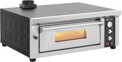 Royal Catering Forno elettrico per pizza 4 x 33 cm 1 camera 4.200 W Pietra chamotte Forno elettrico per pizza Forno pizza professionale