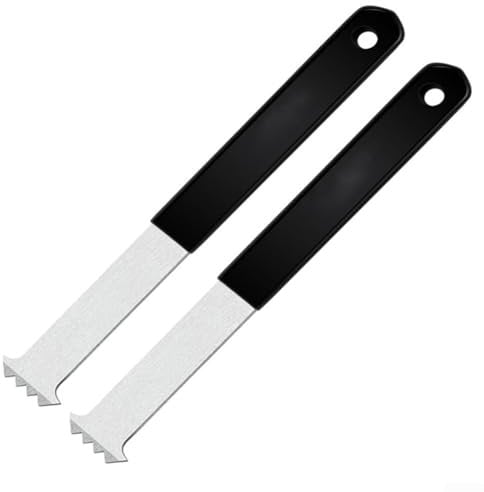 Eawfgtuw Lot de 2 outils de démontage de pavés à double crochets - Dispositif de levage de briques de jardin - Construction en acier avec poignée en caoutchouc pour pavés imbriqués