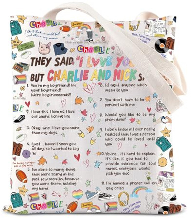 FOTAP Charlie And Nick Inspire Handtasche Gay Pride Geschenk LGBTQ Pride Month Movie Umhängetasche Hi Hi Leaves Geschenk