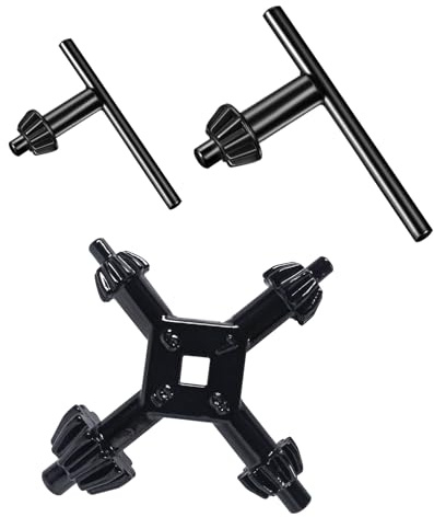 BUOKSLLY 3 Piece Bohrfutterschlüssel Set, 4-in-1 Drill Chuck Key Set