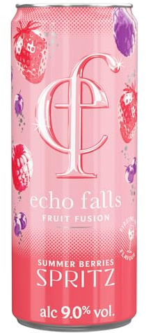 Echo Falls Fusions Summer Berries Spritz Cans, 12 X 250ml