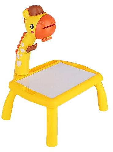 Tonysa Planche à Dessin de Girafe Effaçable par Projection, Tableau D'écriture coloré, Tableau de Peinture avec 3 Modes D'inclinaison D'avion, Formation Verticale, Bonne Posture Assise pour Enfants