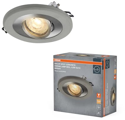 Osram Concrete LED Spot GU10 Hell 4,5W Satin-Nickel | Concrete Spot GU10, Spot lights and ceiling spots, Satin Nickel, 120 mm dia, 25000 h, 1-Pack