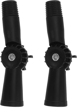 Drehbarer Winkeladapter 2 Stück 1,8cm Kunststoff Schwarz für Staubwedel | 160° Gelenk, 22mm Gewinde, Sichere Verbindung für Verlängerungsstangen und Fensterreiniger, Dachrinnenreiniger