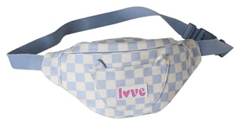 VERTBAUDET Gürteltasche mit Cartoon-Motiv, Katze, Mädchen, Blassblau, Moyen, Klassisch