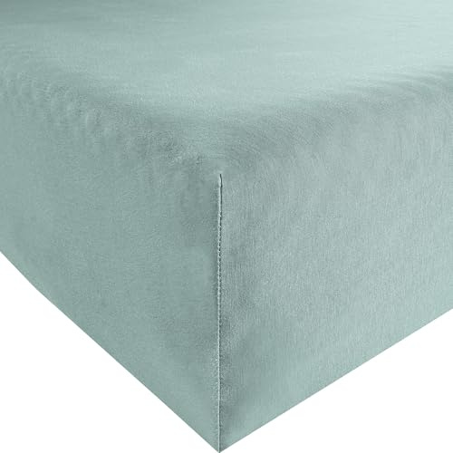 Erwin Müller Spannbettlaken Murnau Single-Jersey - Jade Größe 120x200 cm - 130x200 cm - hautfreundlich, atmungsaktiv, bügelfrei, strapazierstark